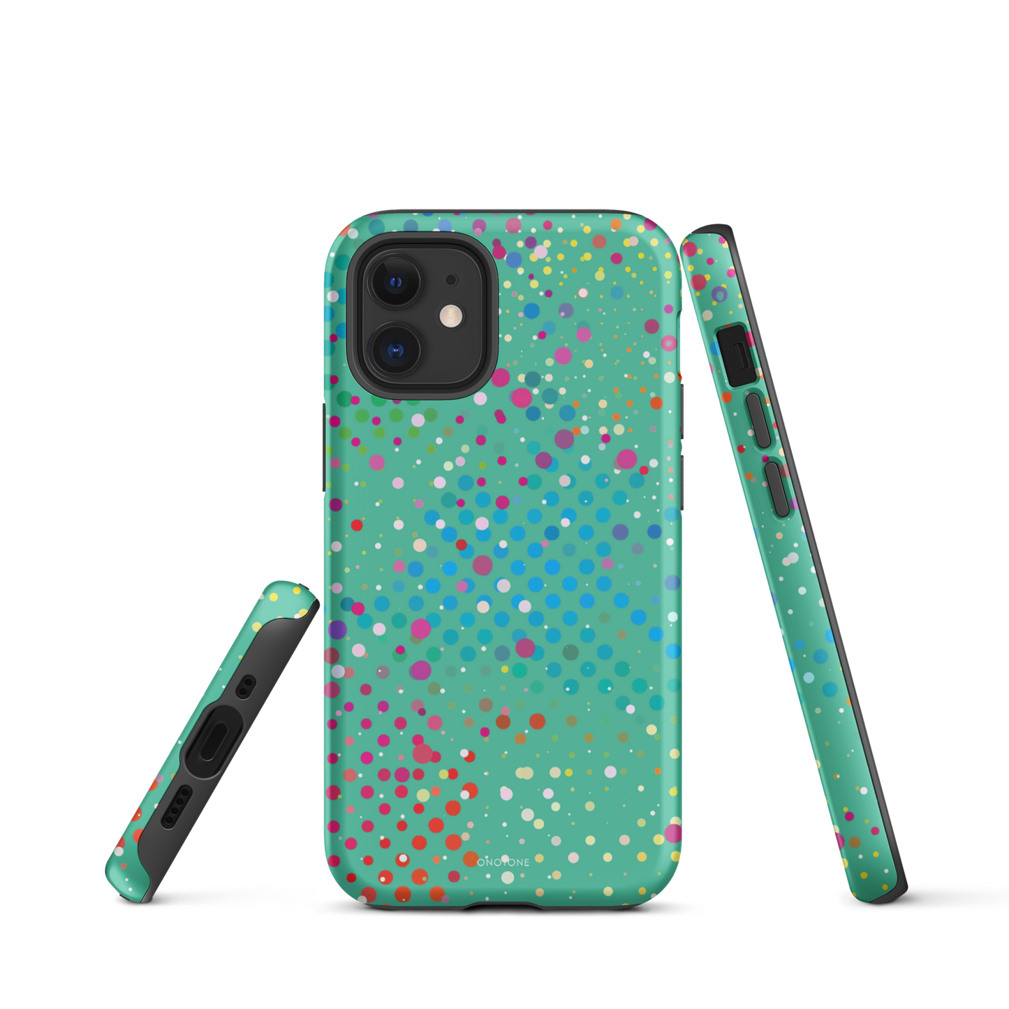 Pearl Aqua Polka Dot iPhone 12 Case