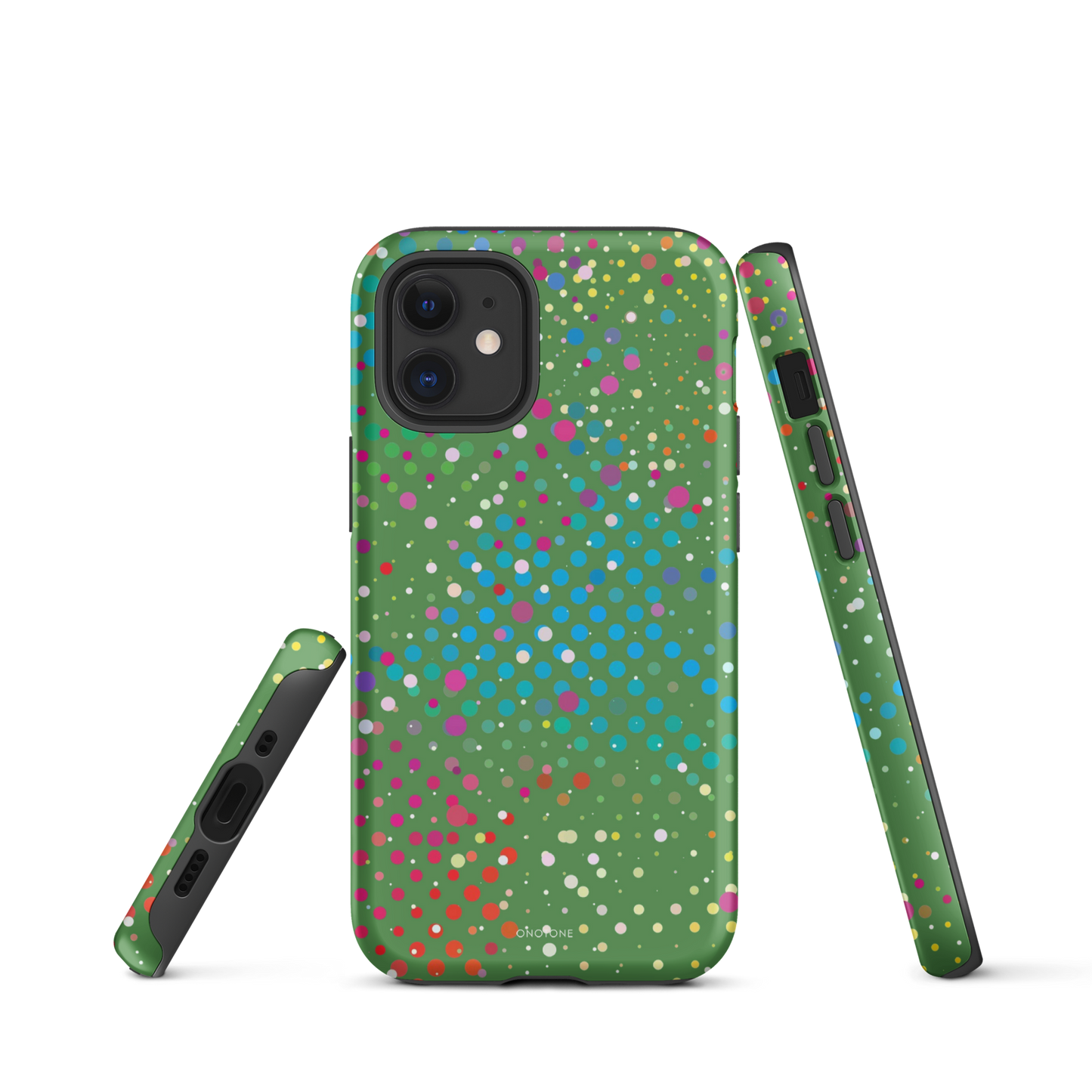 Grass Green Polka Dot iPhone 12 Case