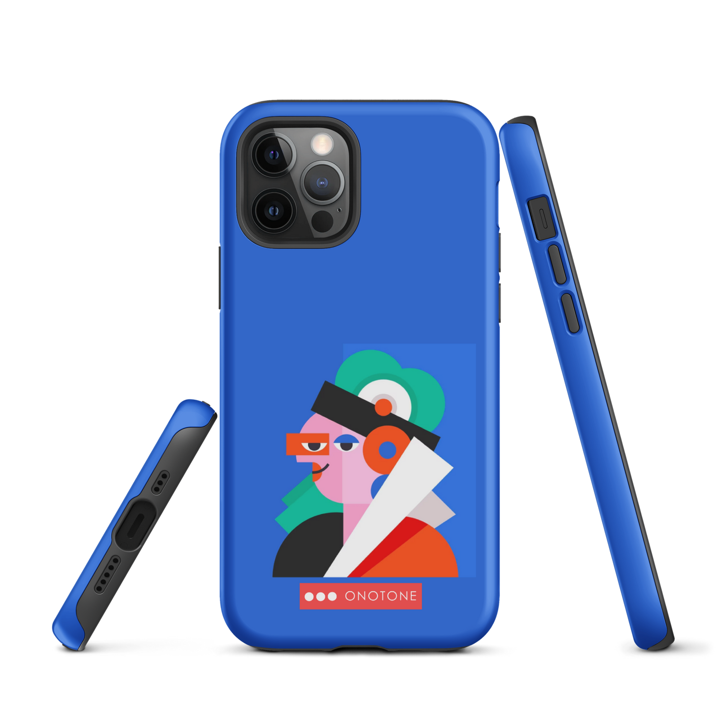 Dual Layer blue modern iPhone® Case