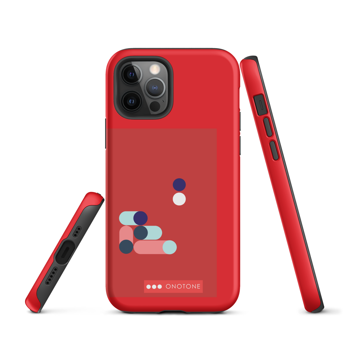 Dual Layer red modern iPhone® Case