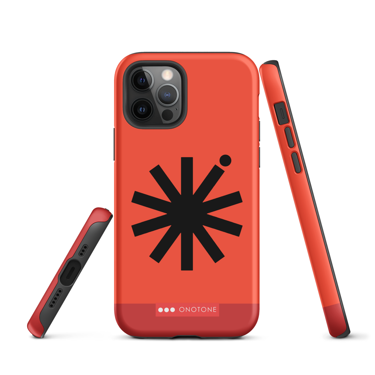 Dual Layer orange modern iPhone® Case