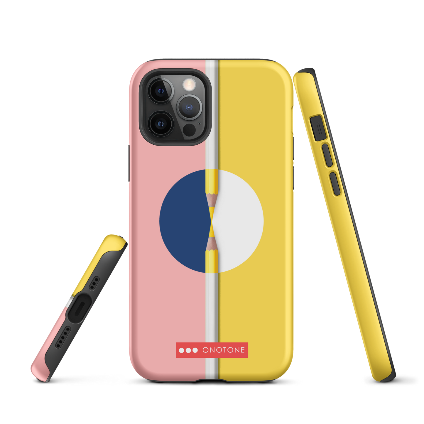 Dual Layer pink & yellow modern iPhone® Case