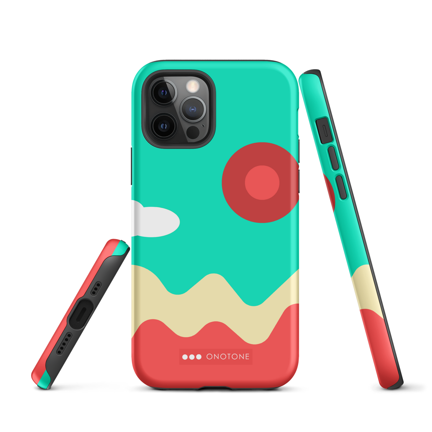 Dual Layer light blue modern iPhone® Case