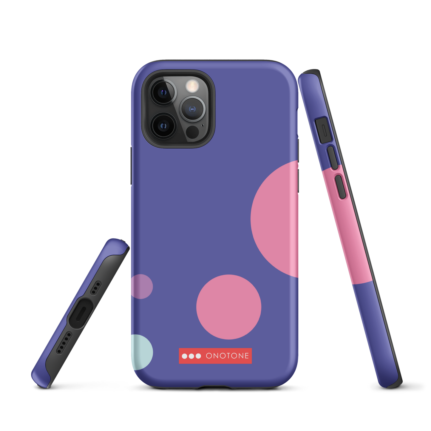 Dual Layer purple modern iPhone® Case
