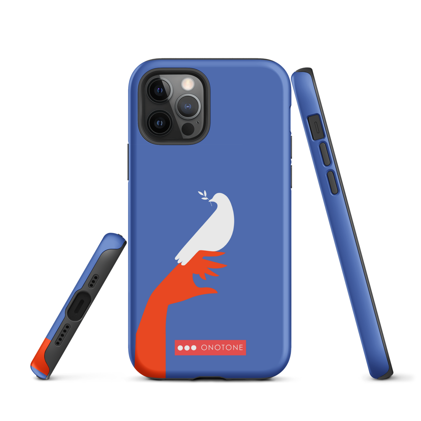 Dual Layer blue modern iPhone® Case