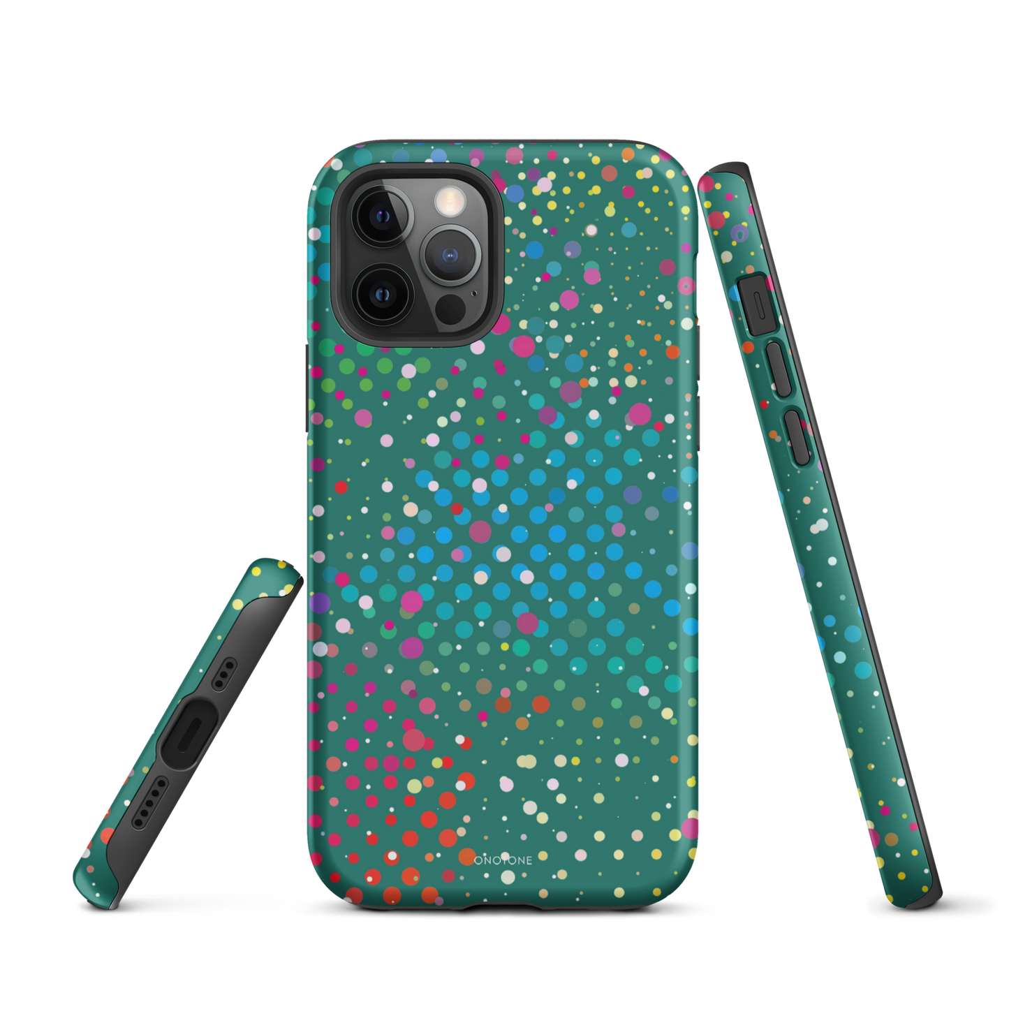 Rain Forest Green Polka Dot iPhone 12 Pro Max Case
