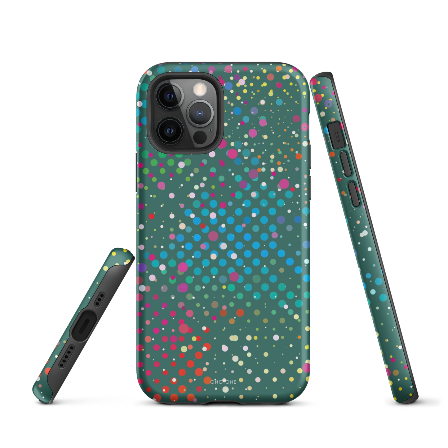 Bottle Green Polka Dot iPhone 12 Pro Max Case