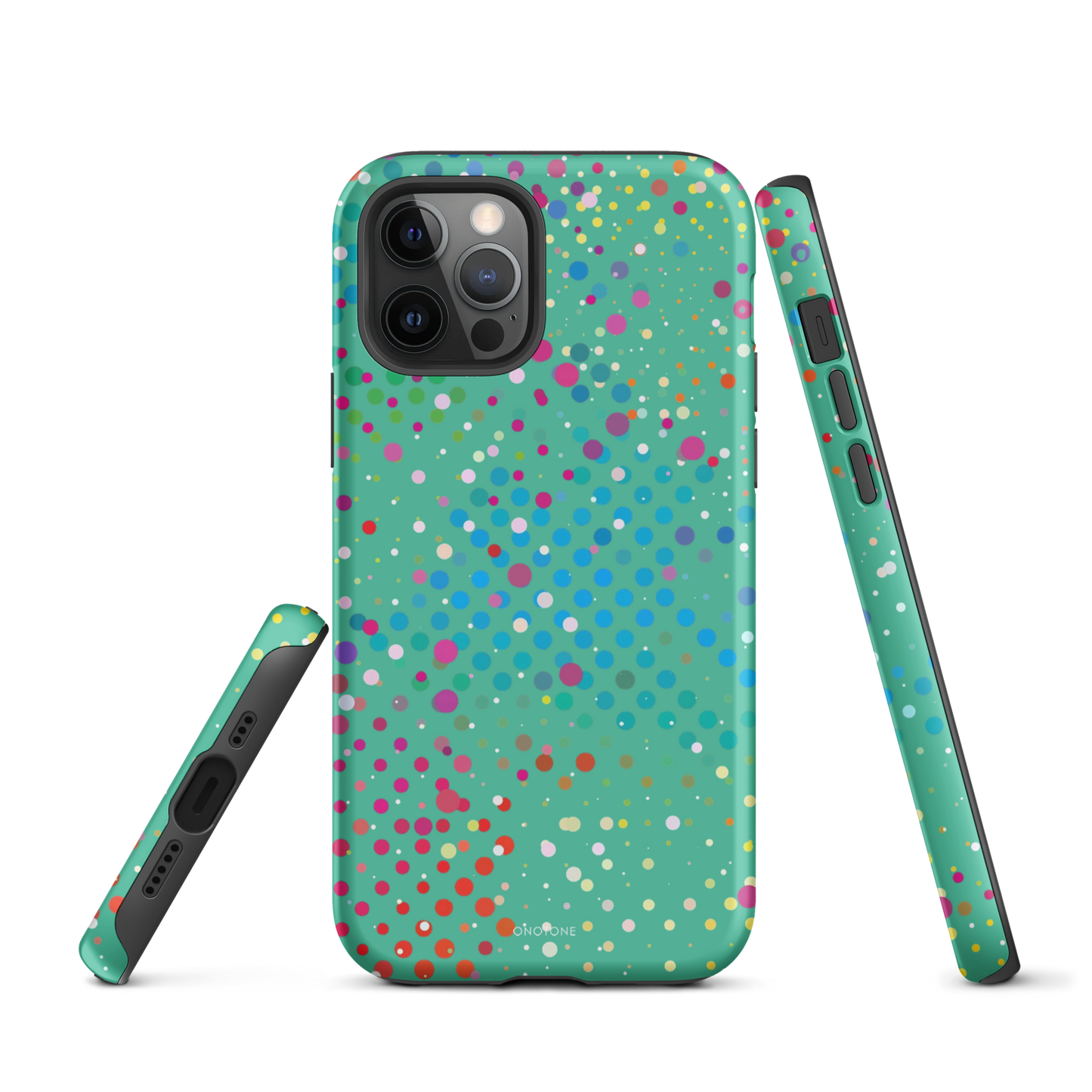 Pearl Aqua Polka Dot iPhone 12 Pro Max Case