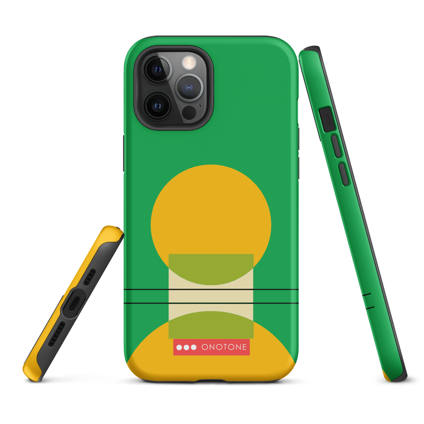Dual Layer green modern iPhone® Case