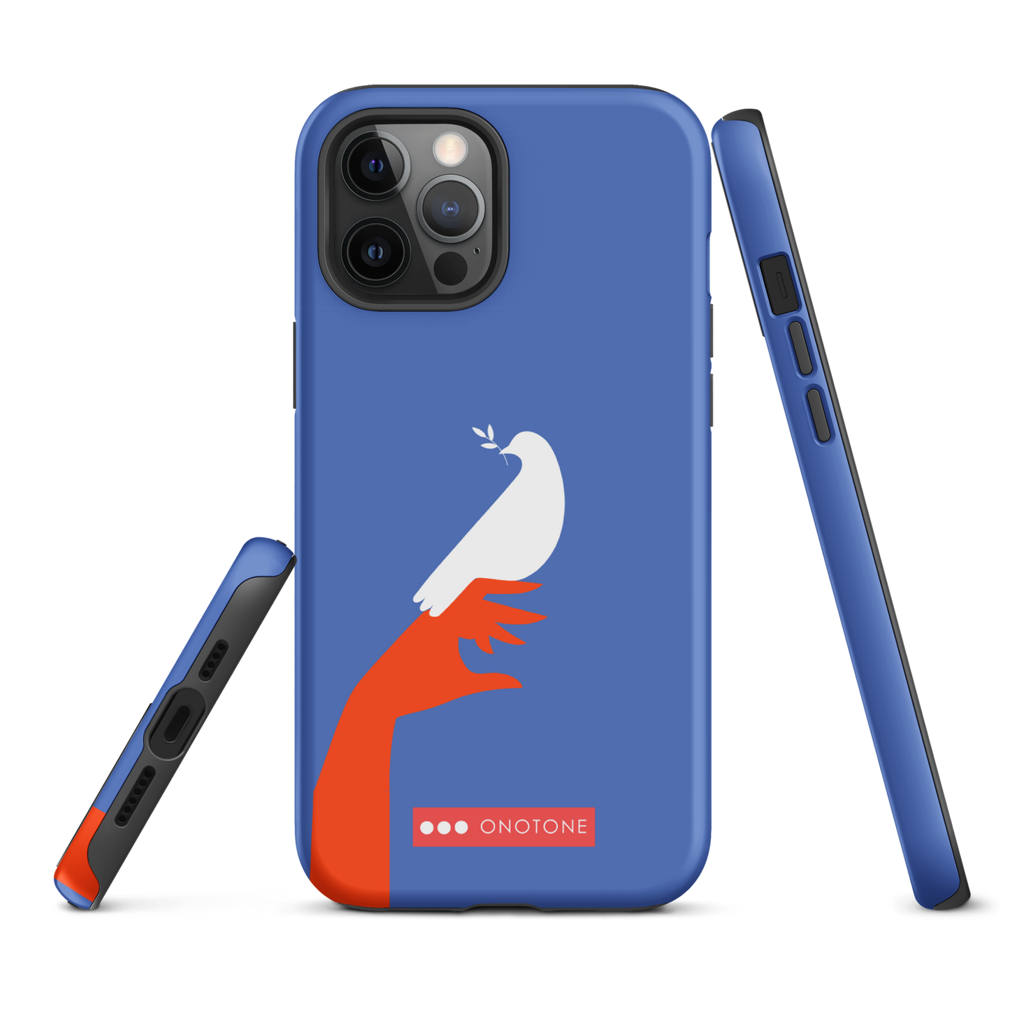 Dual Layer blue modern iPhone® Case