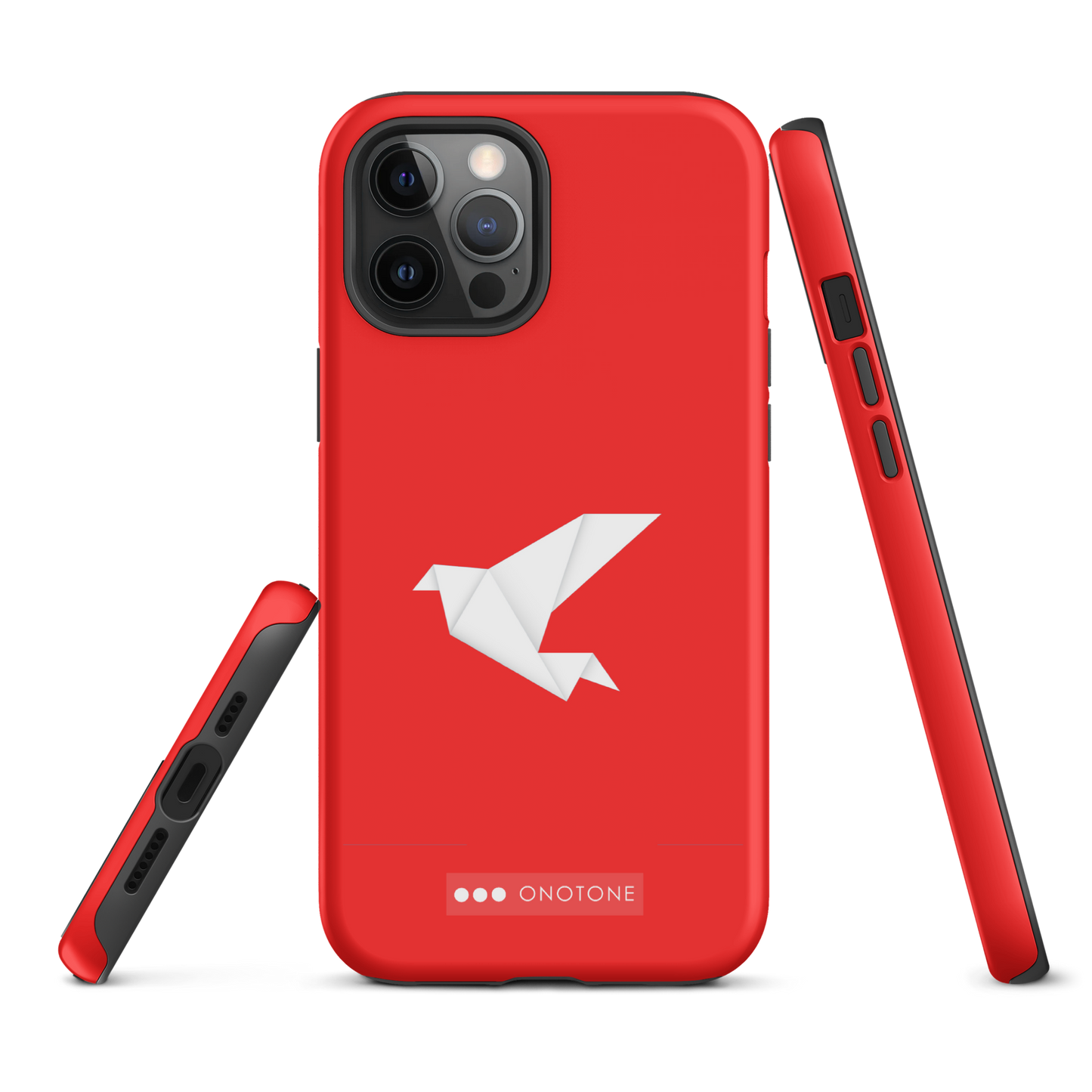 Dual Layer red modern iPhone® Case