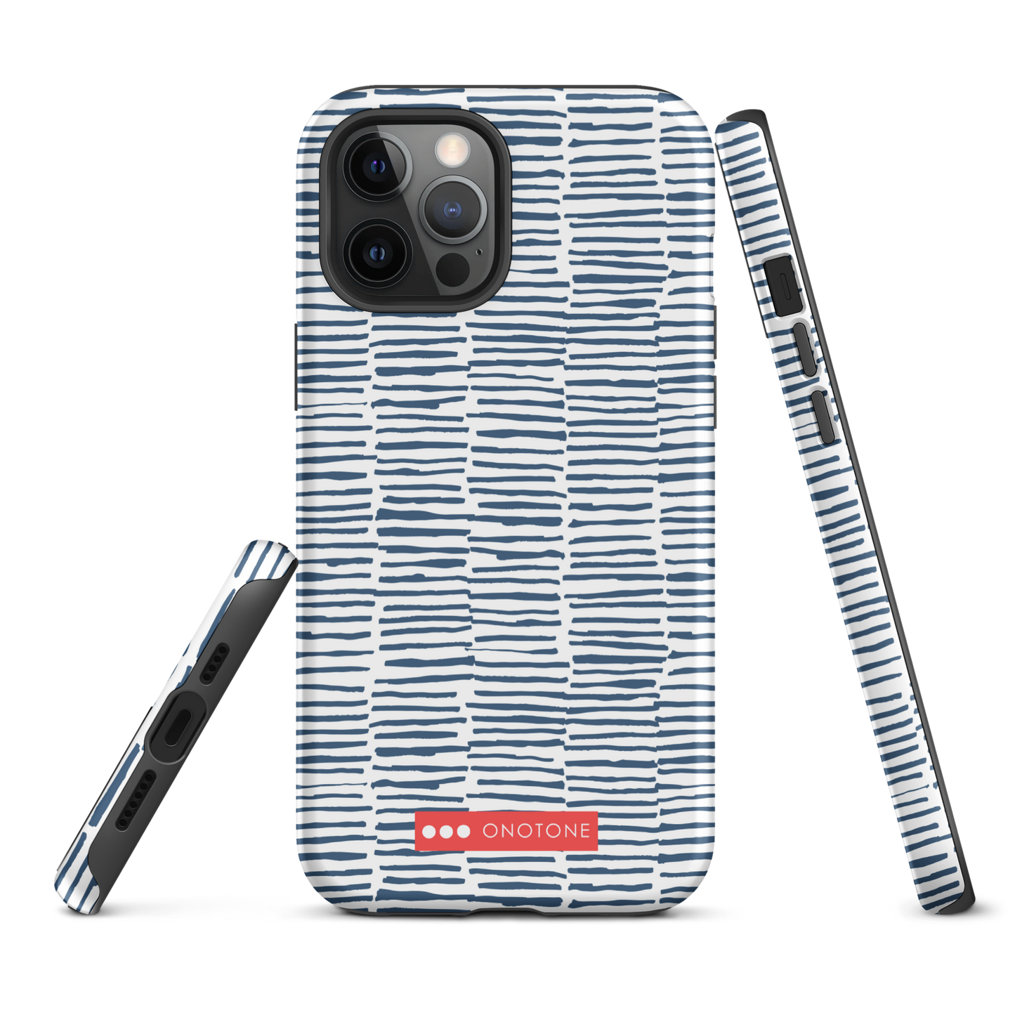 Japanese design indigo iPhone® Case with blue lines