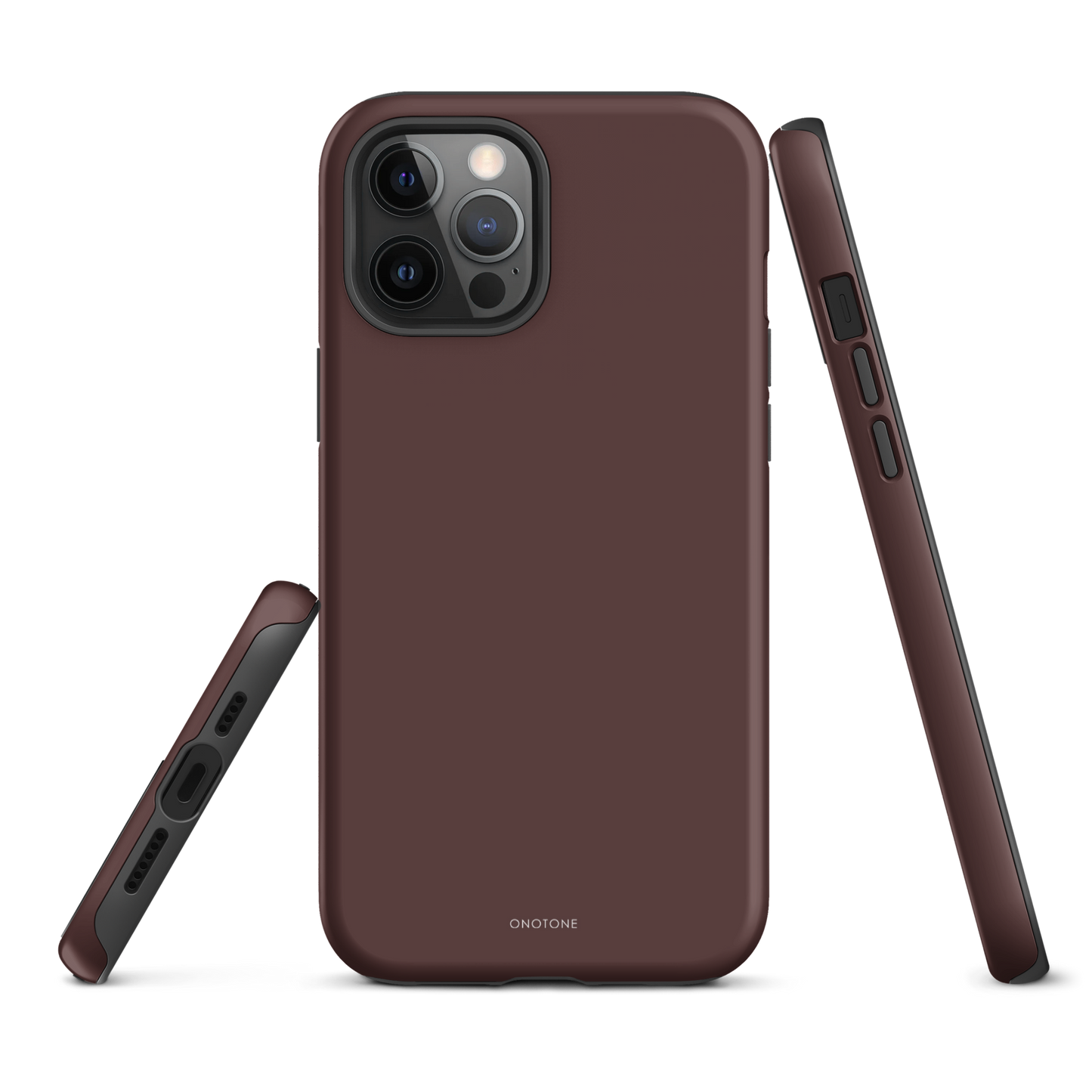 GRAY MINIMALIST IPHONE® CASE - PANTONE® BITTER CHOCOLATE