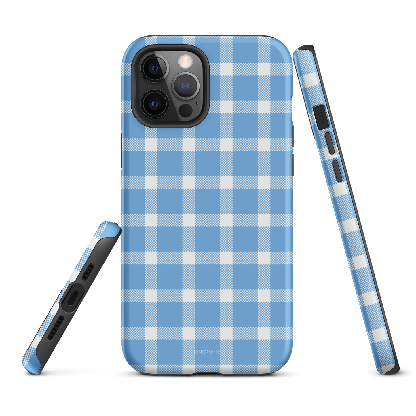 Light Blue Plaid iPhone Case – Durable, Stylish & Shockproof Protection - Durable, Stylish, Reliable Protection (BP-284)