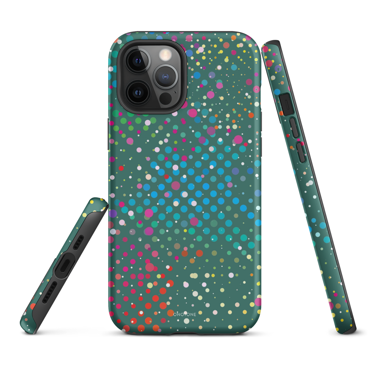 Bottle Green Polka Dot iPhone 13 mini Case