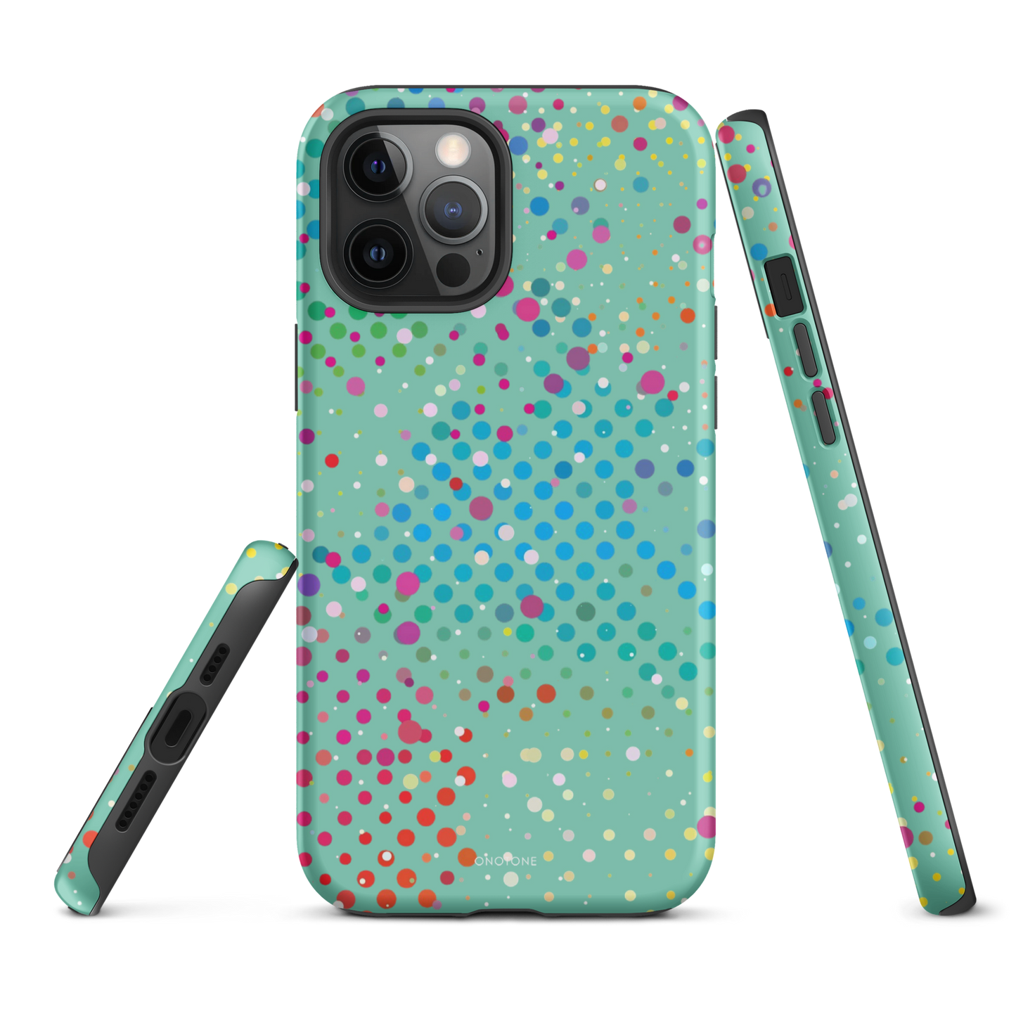 Middle Blue Green Polka Dot iPhone 13 mini Case