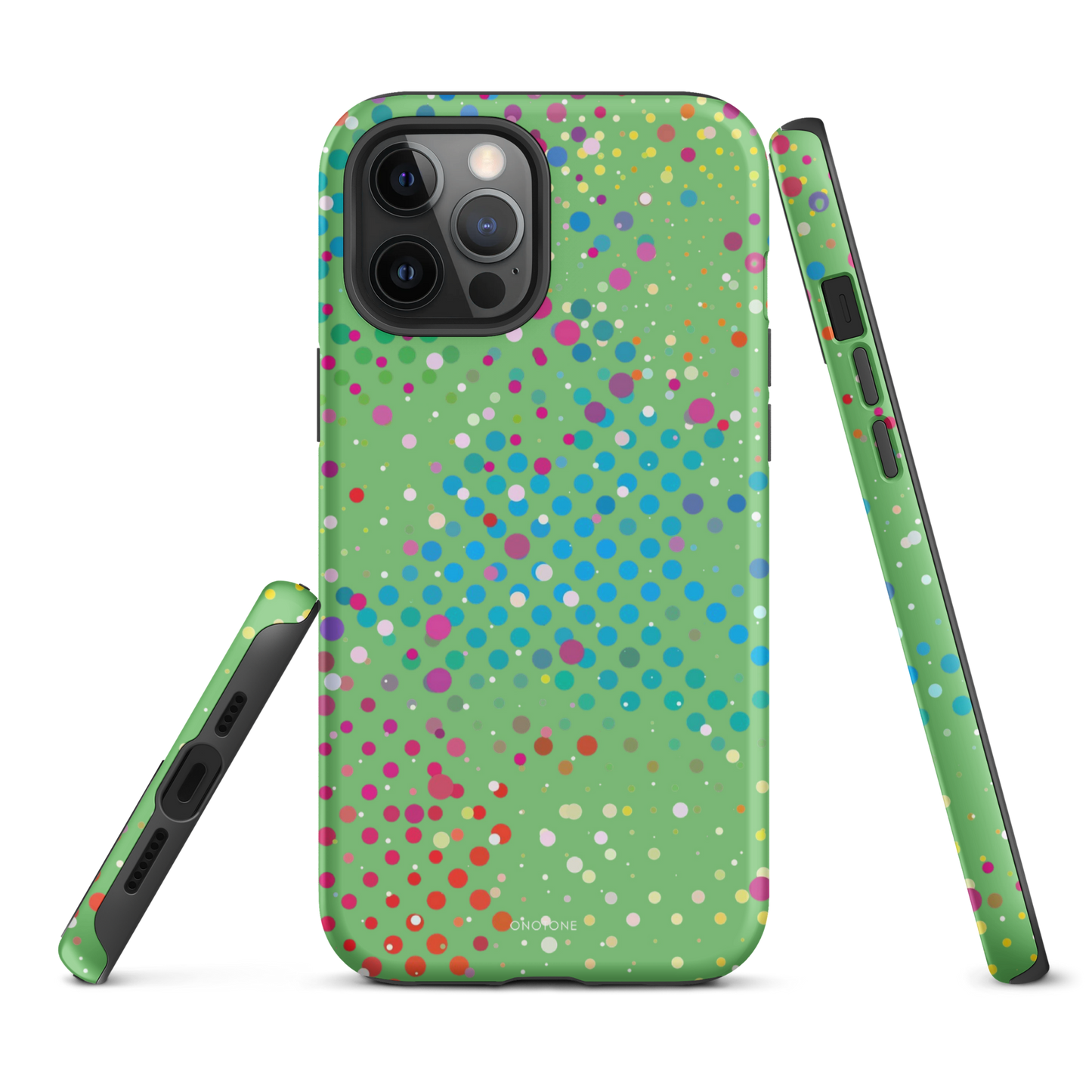 Pale Olive Green Polka Dot iPhone 13 mini Case