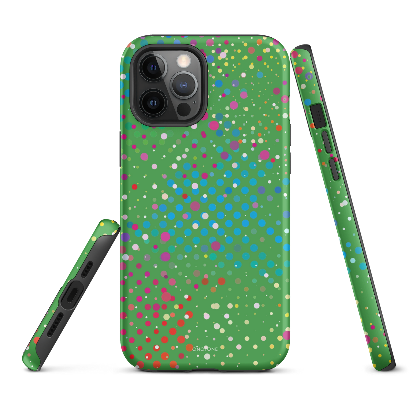 Dark Pastel Green Polka Dot iPhone 13 mini Case
