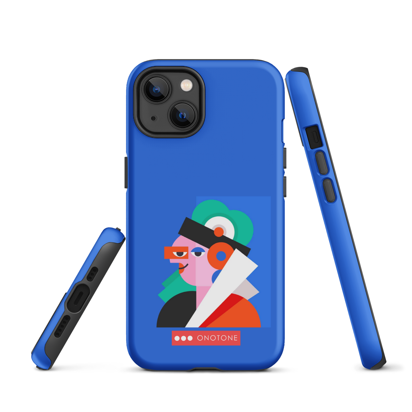 Dual Layer blue modern iPhone® Case