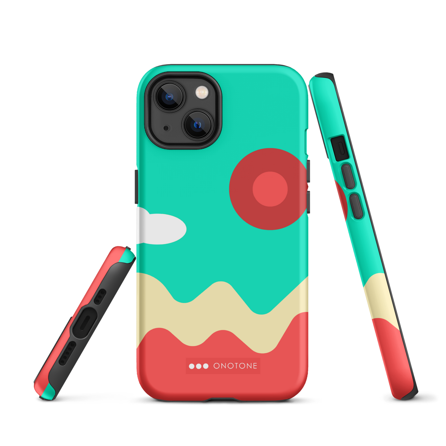 Dual Layer light blue modern iPhone® Case