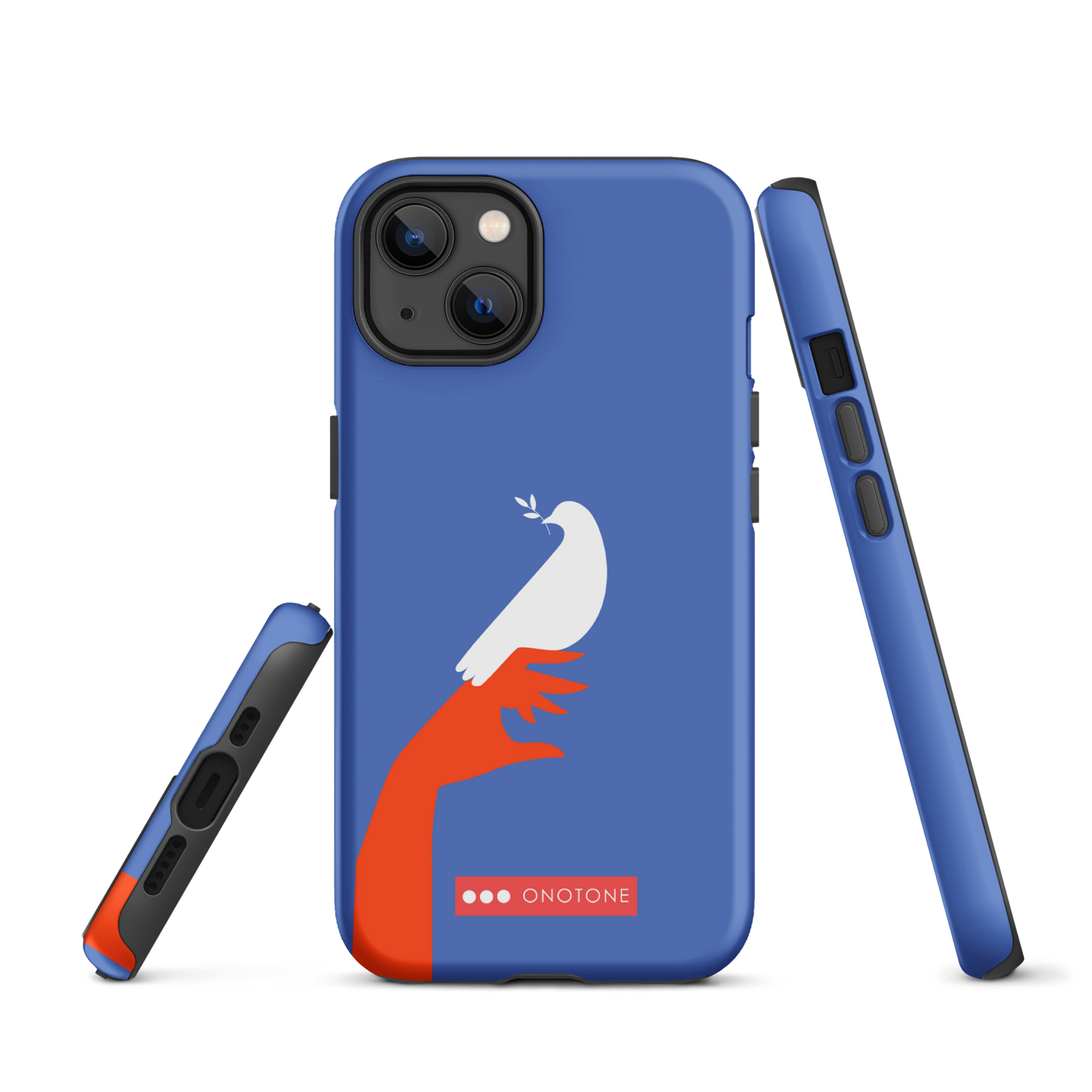 Dual Layer blue modern iPhone® Case