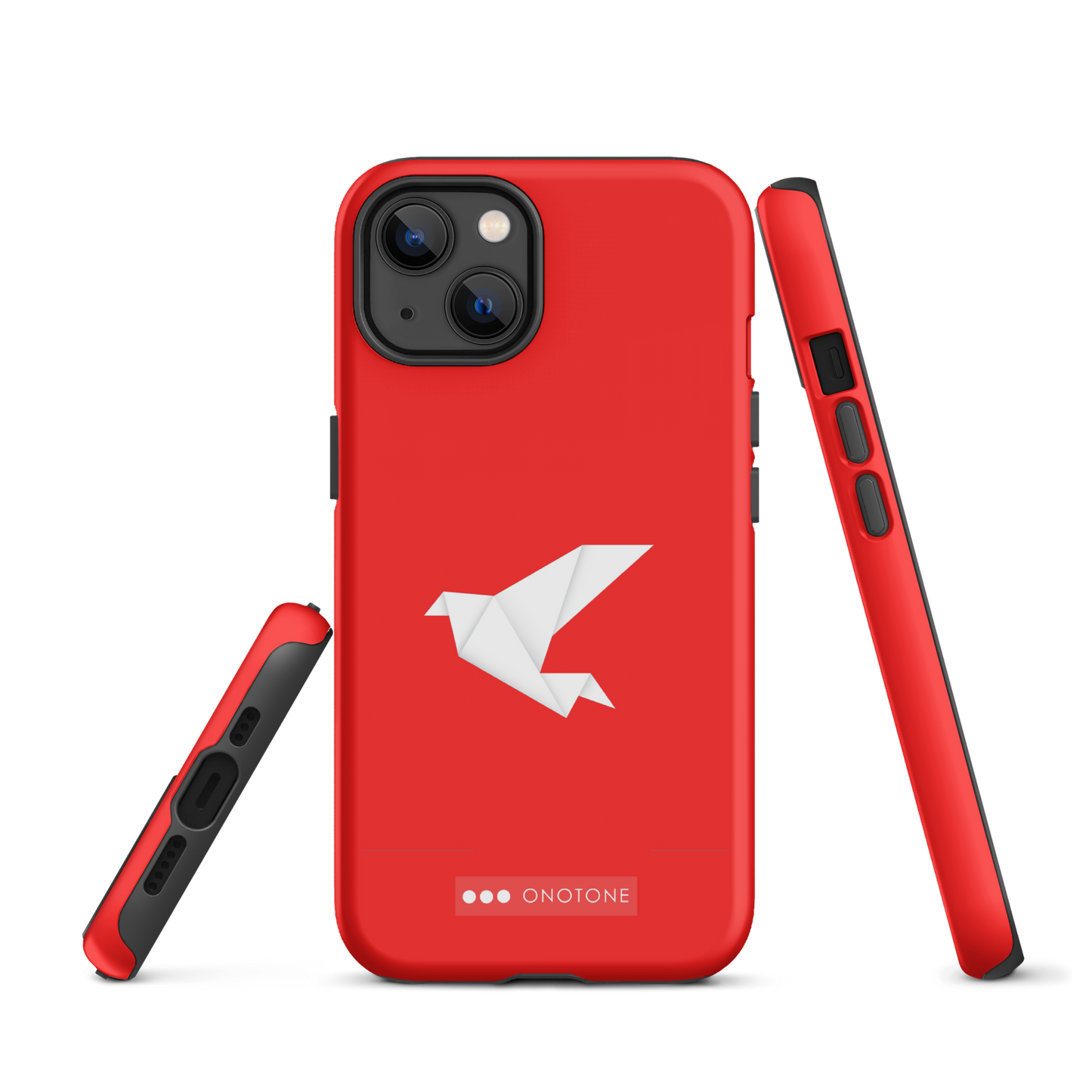 Dual Layer red modern iPhone® Case