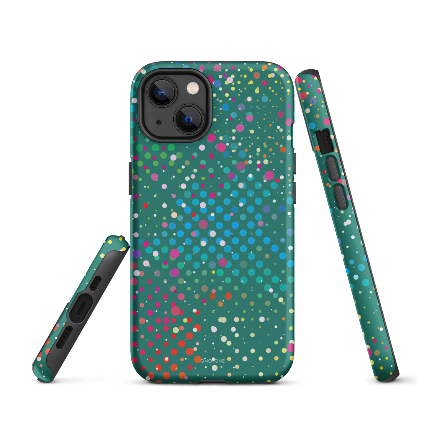 Rain Forest Green Polka Dot iPhone 13 Pro Case