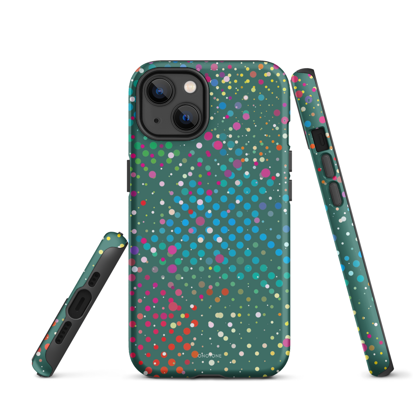 Bottle Green Polka Dot iPhone 13 Pro Case