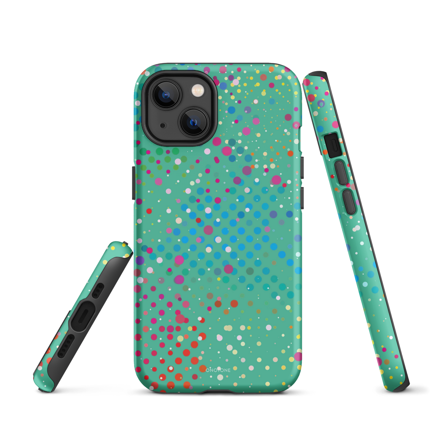 Pearl Aqua Polka Dot iPhone 13 Pro Case