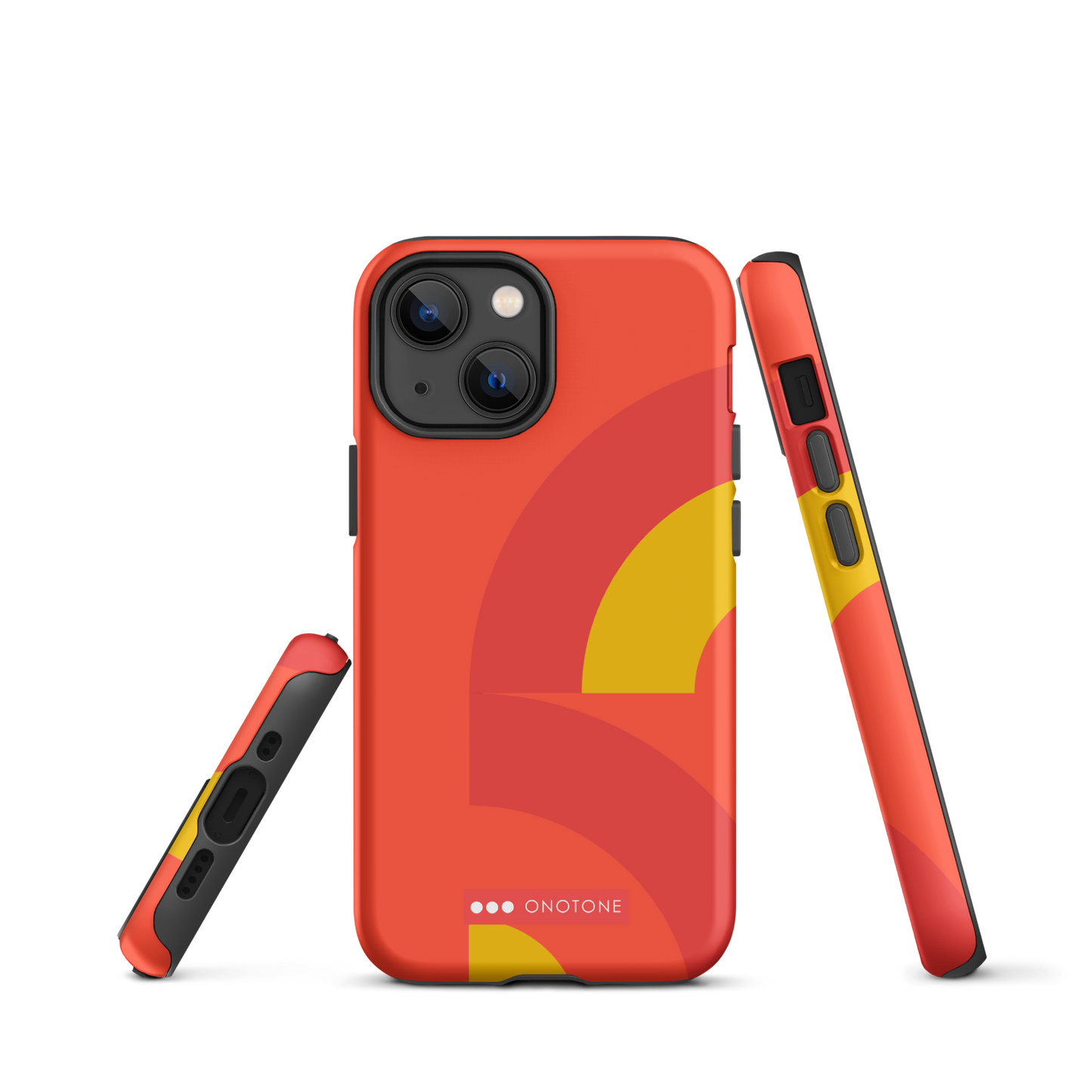 Dual Layer orange modern iPhone® Case