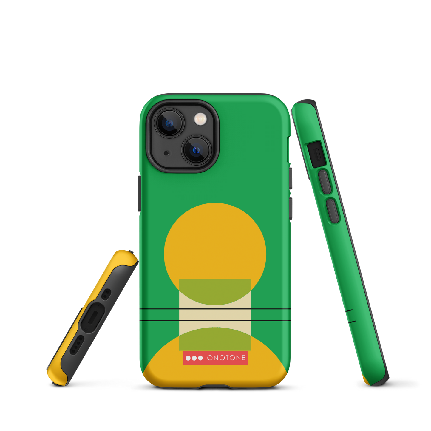 Dual Layer green modern iPhone® Case