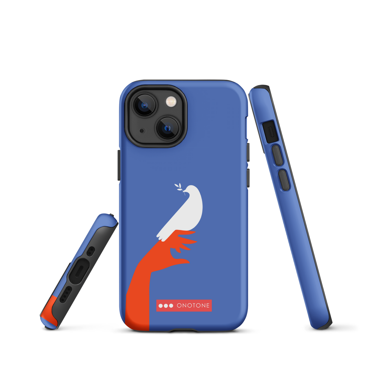 Dual Layer blue modern iPhone® Case