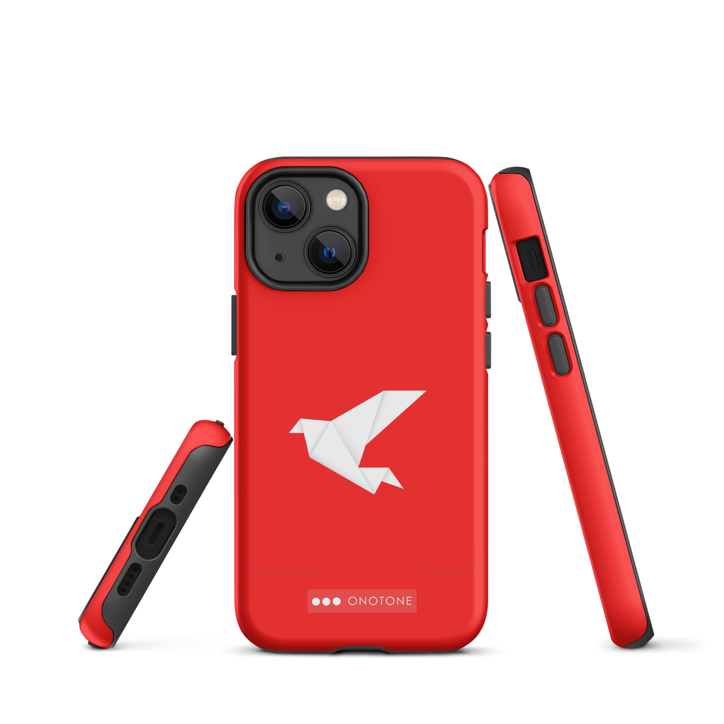 Dual Layer red modern iPhone® Case