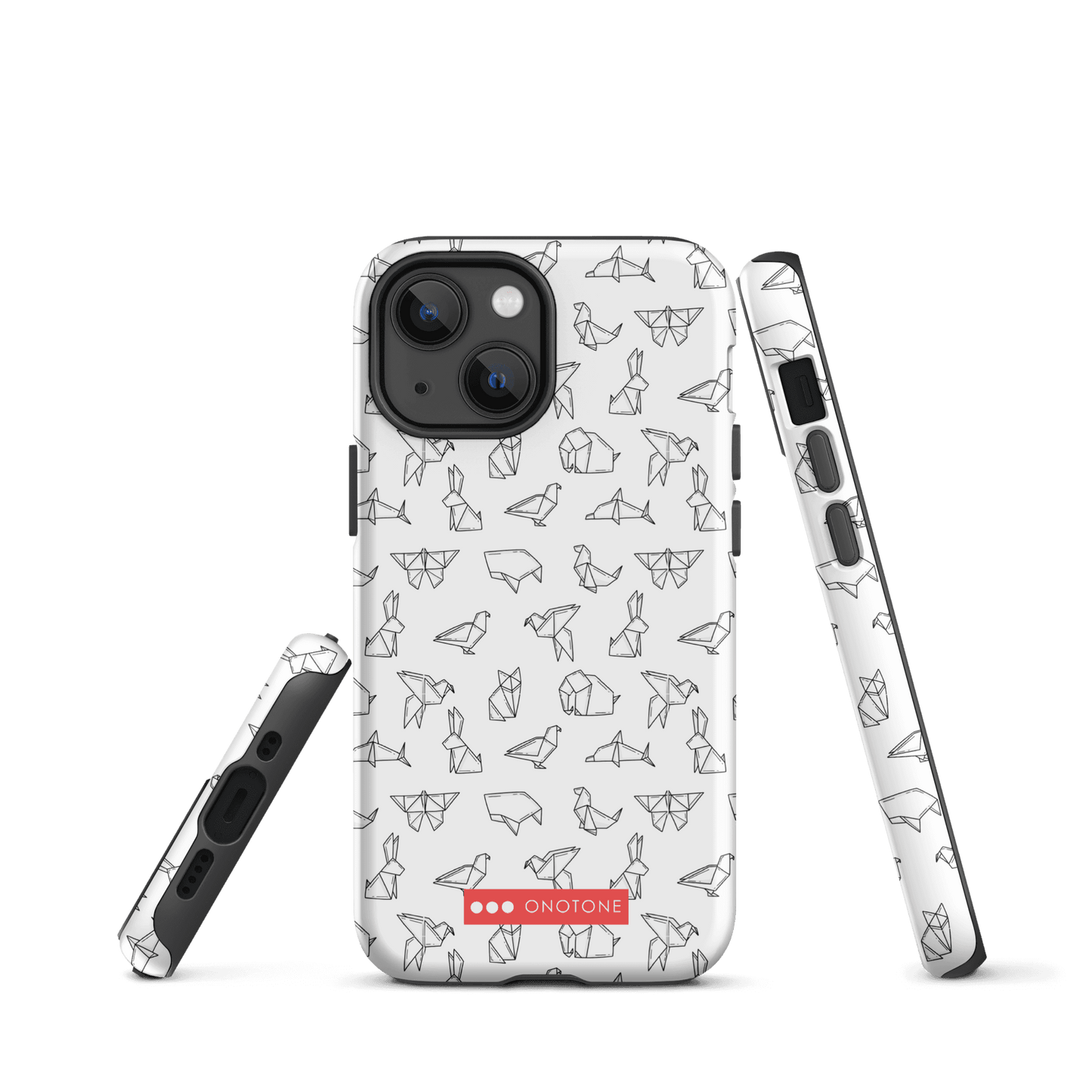 Japanese design indigo iPhone® Case with origami patterns  (IND-037)