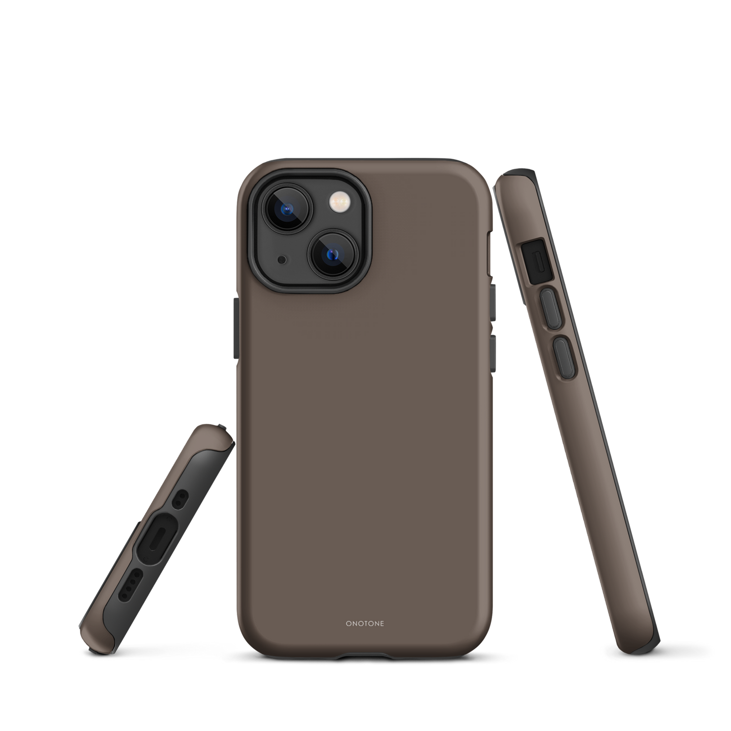 GRAY MINIMALIST IPHONE® CASE - PANTONE® CHOCOLATE CHIP