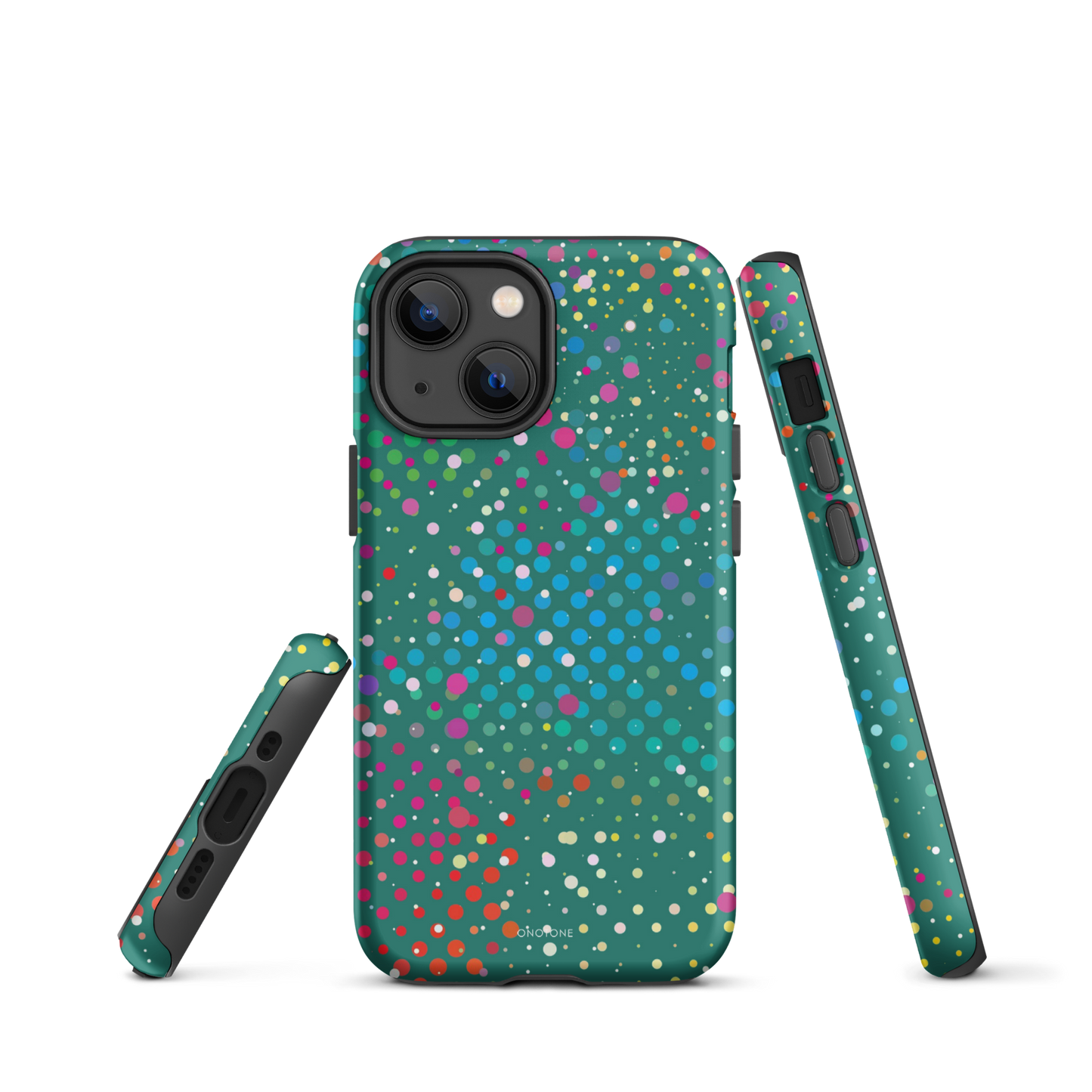 Rain Forest Green Polka Dot iPhone 13 Case