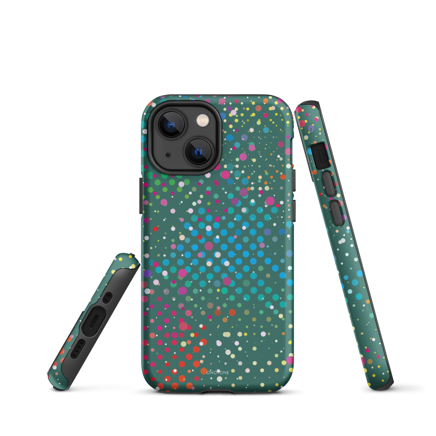 Bottle Green Polka Dot iPhone 13 Case