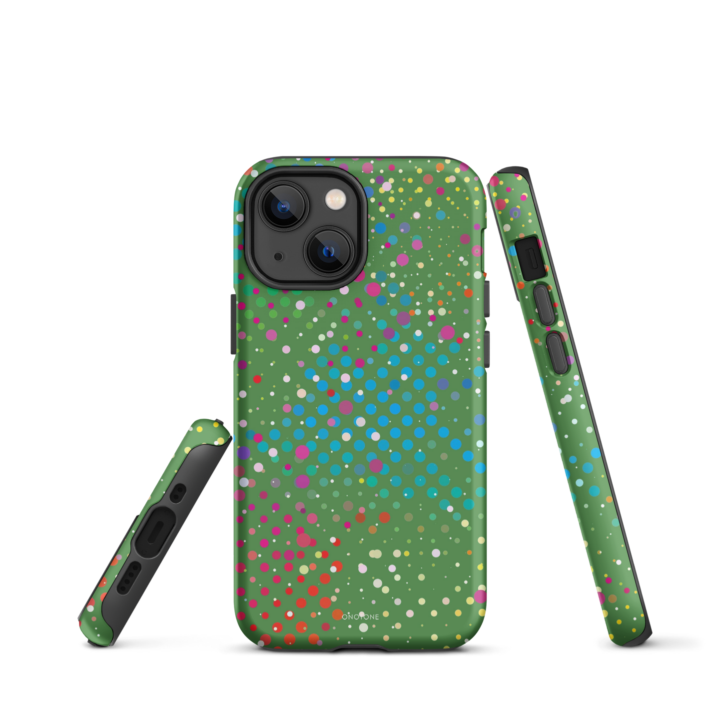 Forest Green Polka Dot iPhone 13 Case