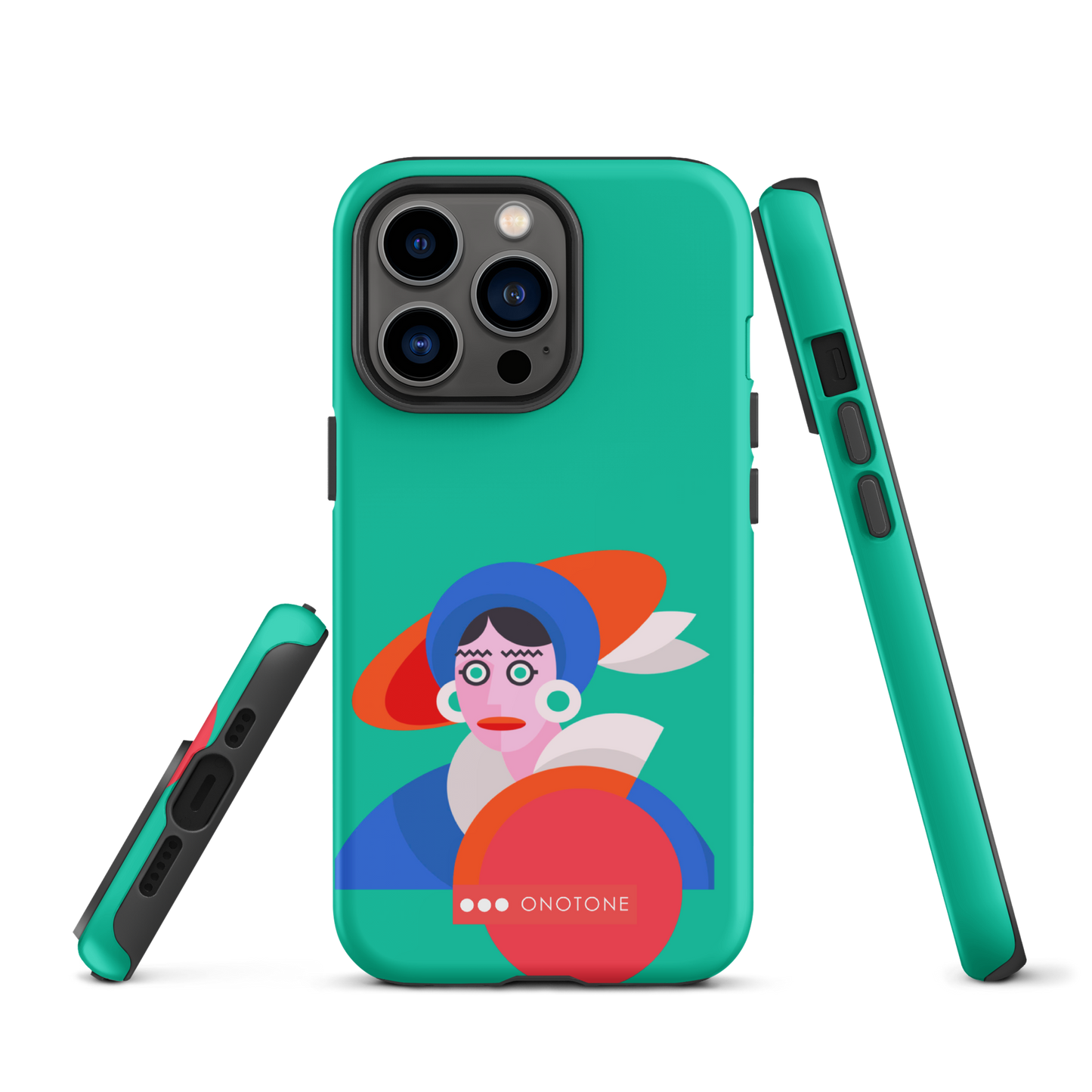Dual Layer green modern iPhone® Case