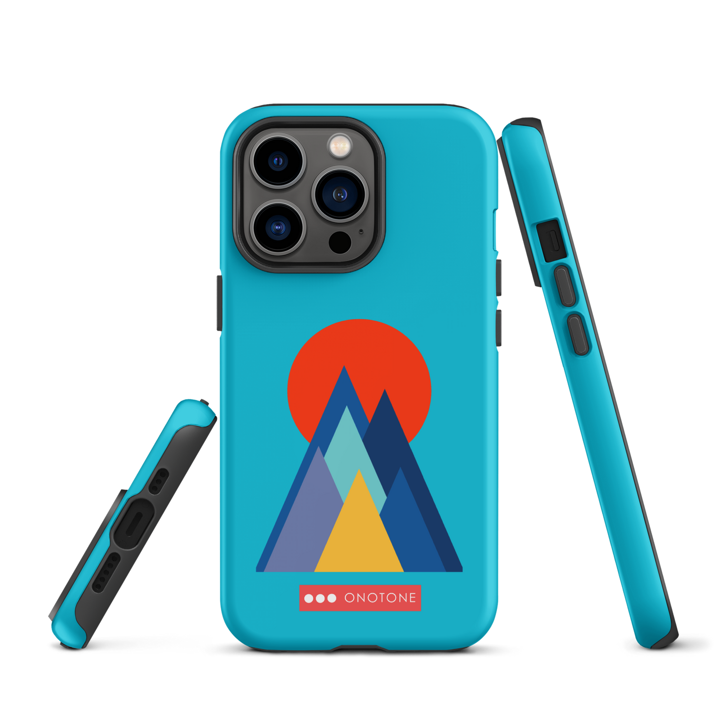 Dual Layer blue modern iPhone® Case