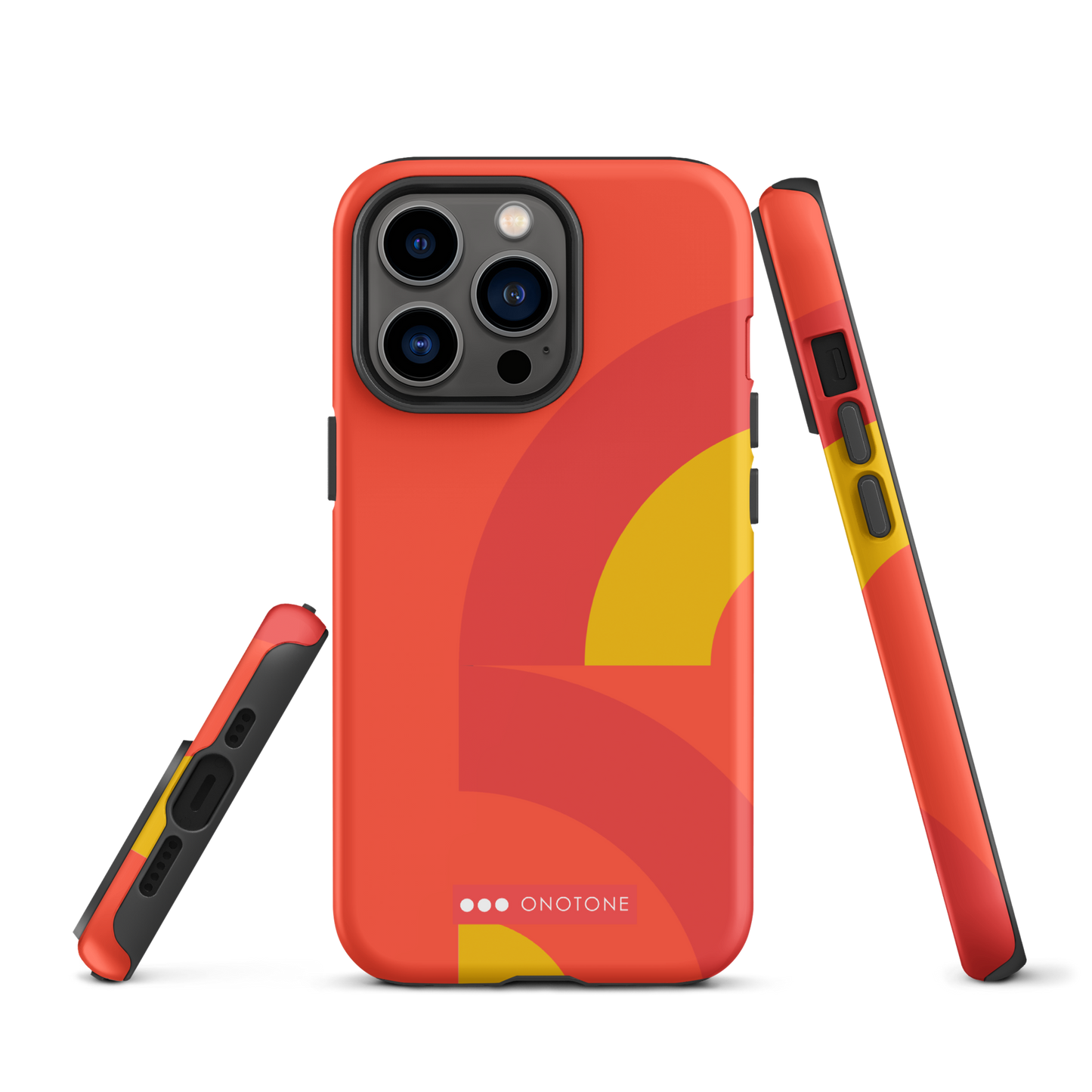Dual Layer orange modern iPhone® Case