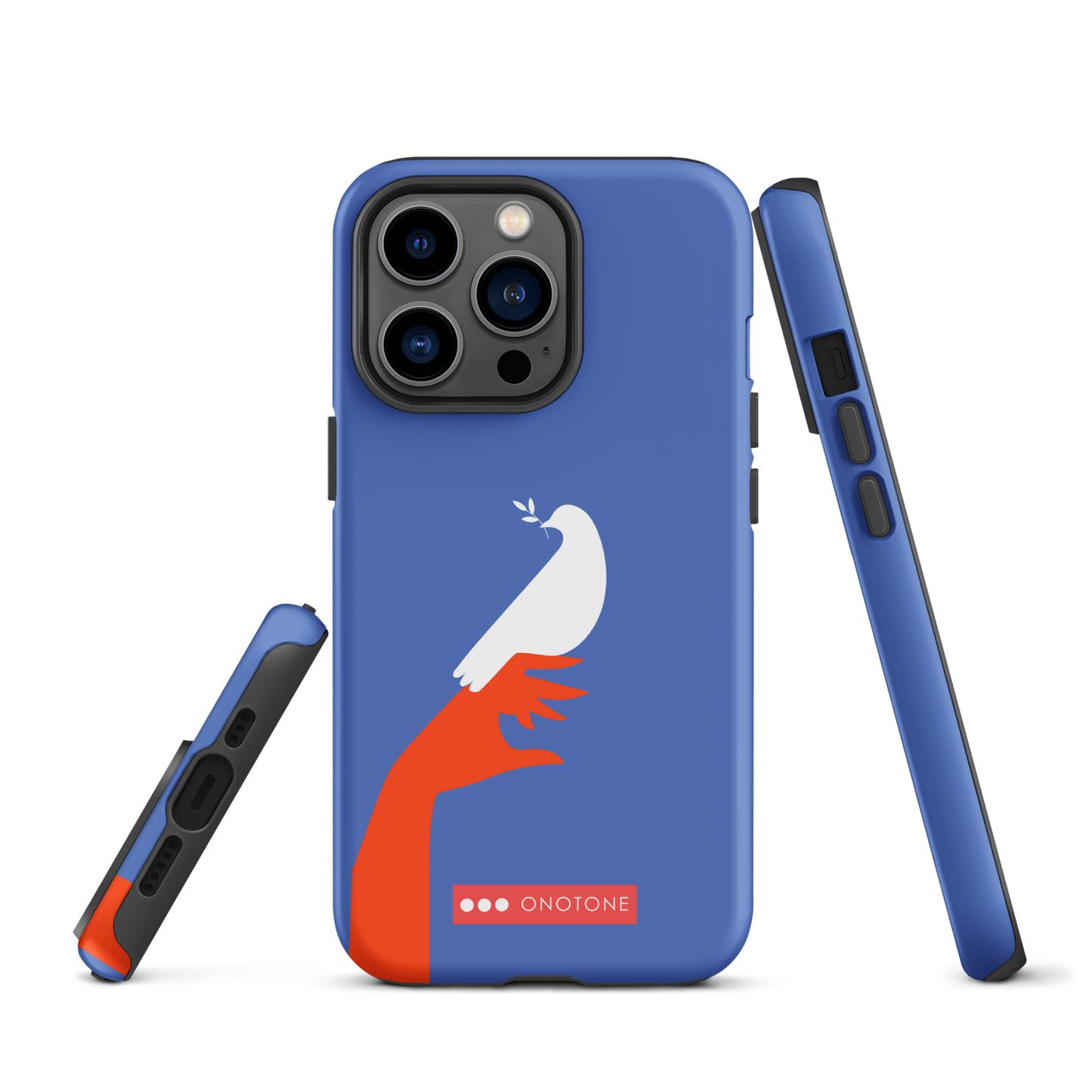 Dual Layer blue modern iPhone® Case