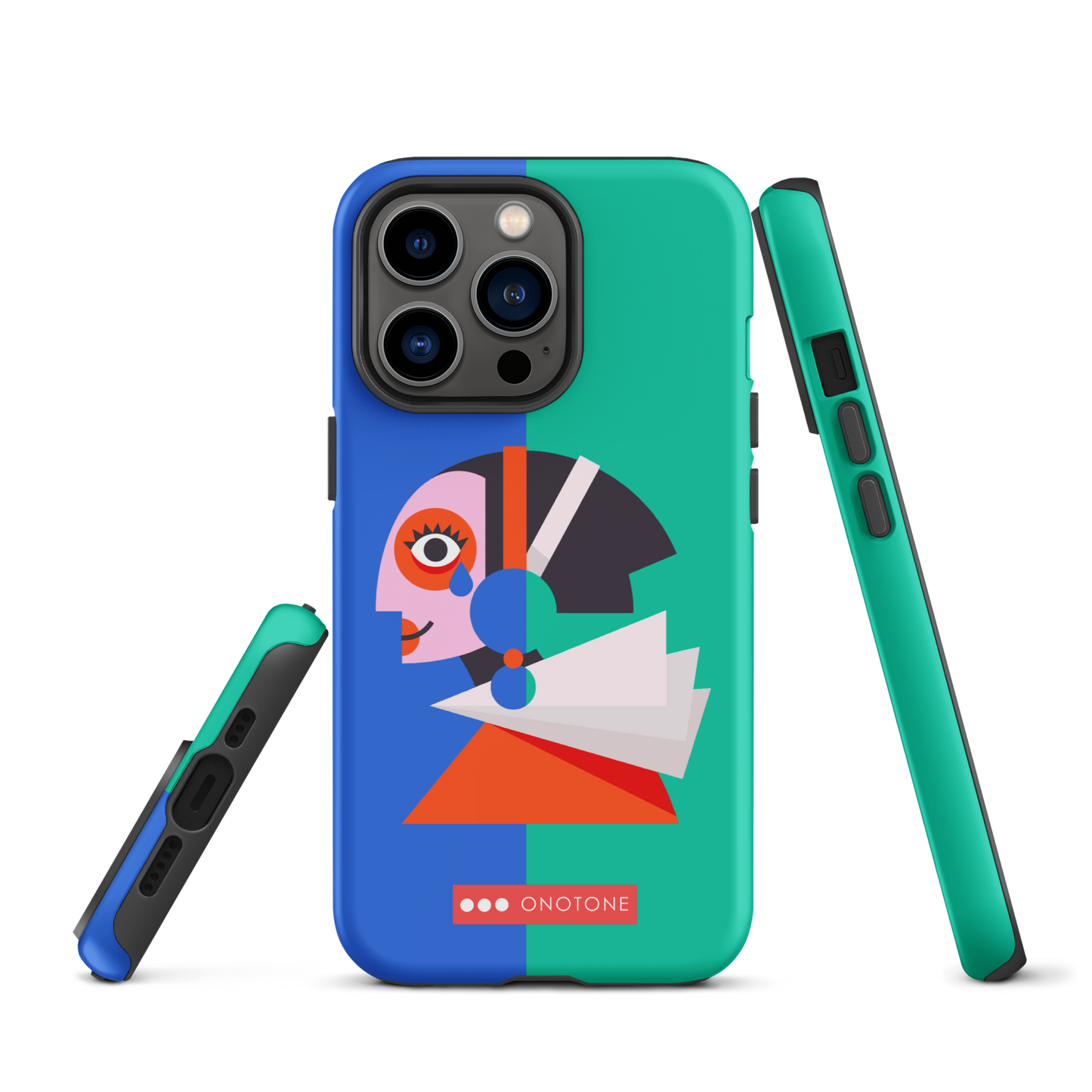 Dual Layer green modern iPhone® Case