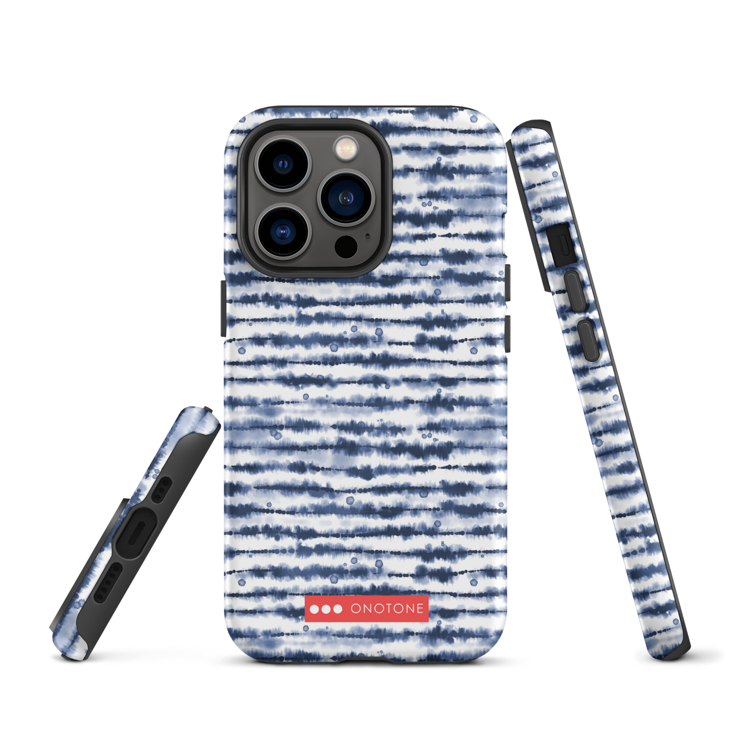 Japanese design indigo iPhone® Case with hand drawn patterns