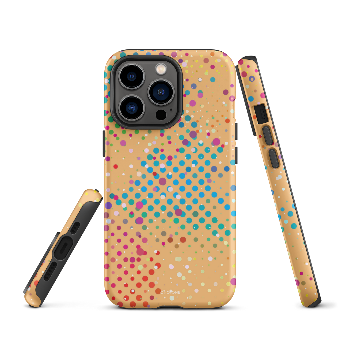Peach Yellow Polka Dot iPhone 13 Pro Max Case
