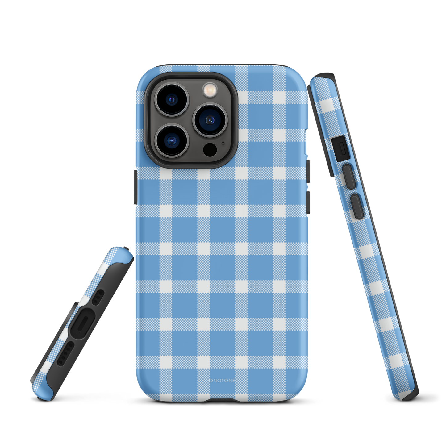 Light Blue Plaid iPhone Case – Durable, Stylish & Shockproof Protection - Durable, Stylish, Reliable Protection (BP-284)