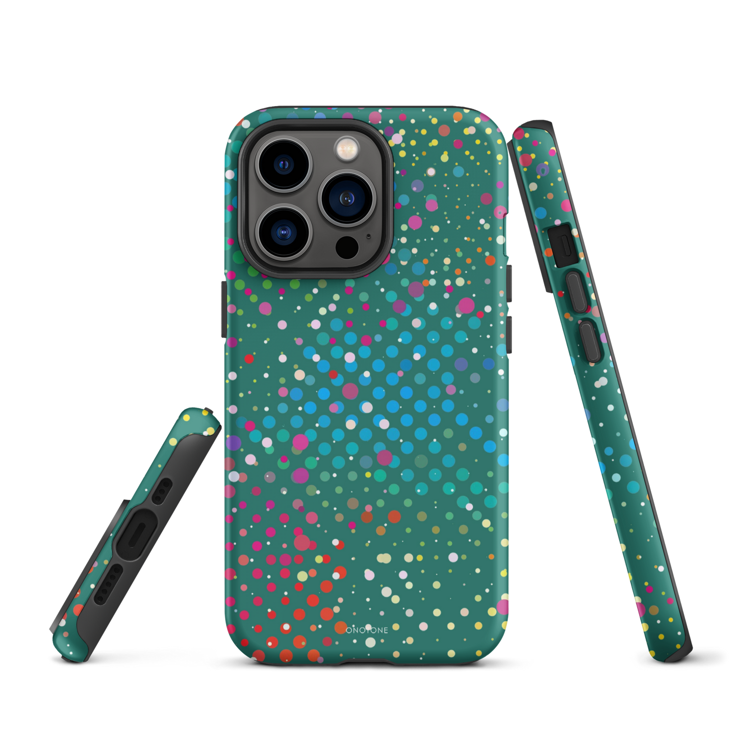 Rain Forest Green Polka Dot iPhone 13 Pro Max Case
