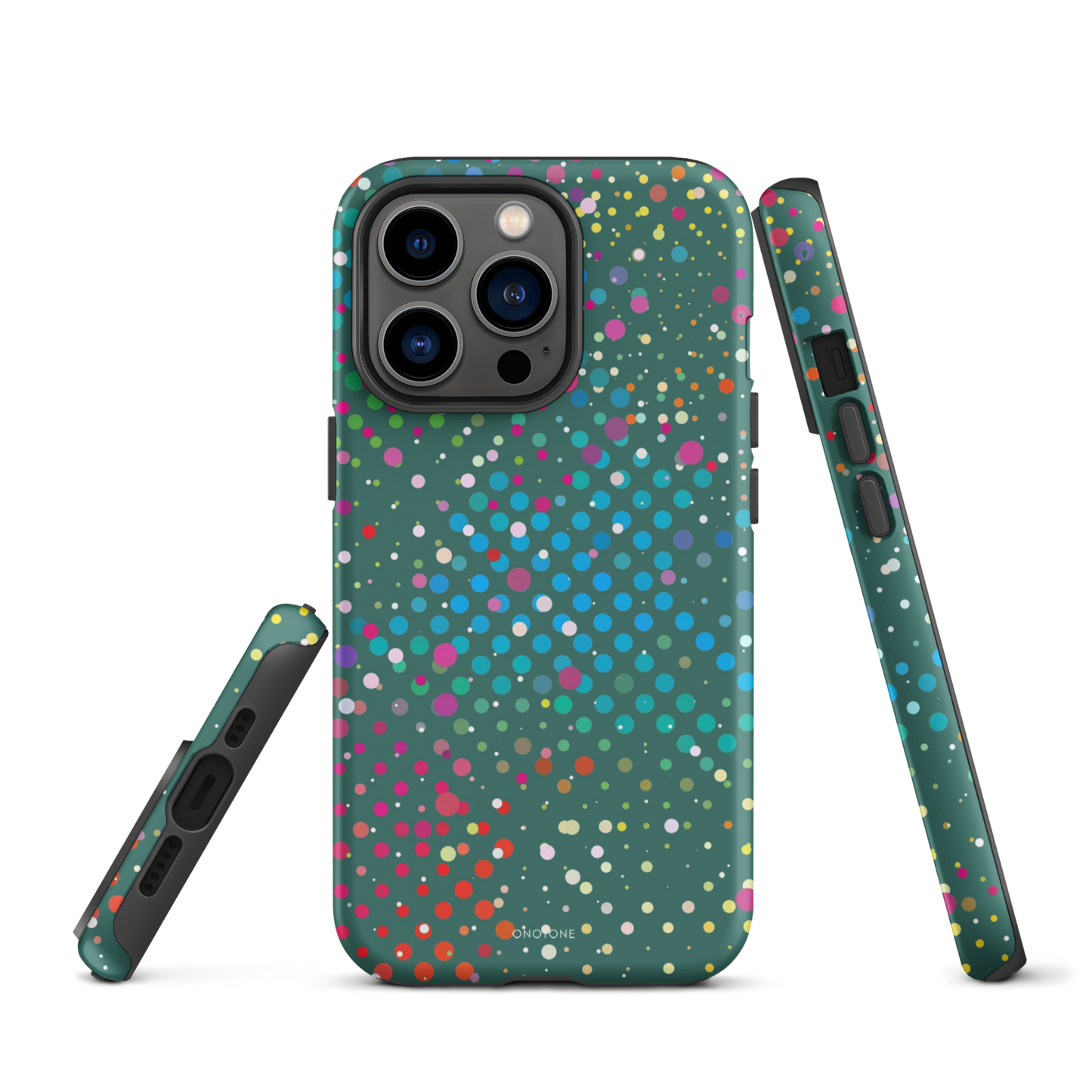 Bottle Green Polka Dot iPhone 13 Pro Max Case