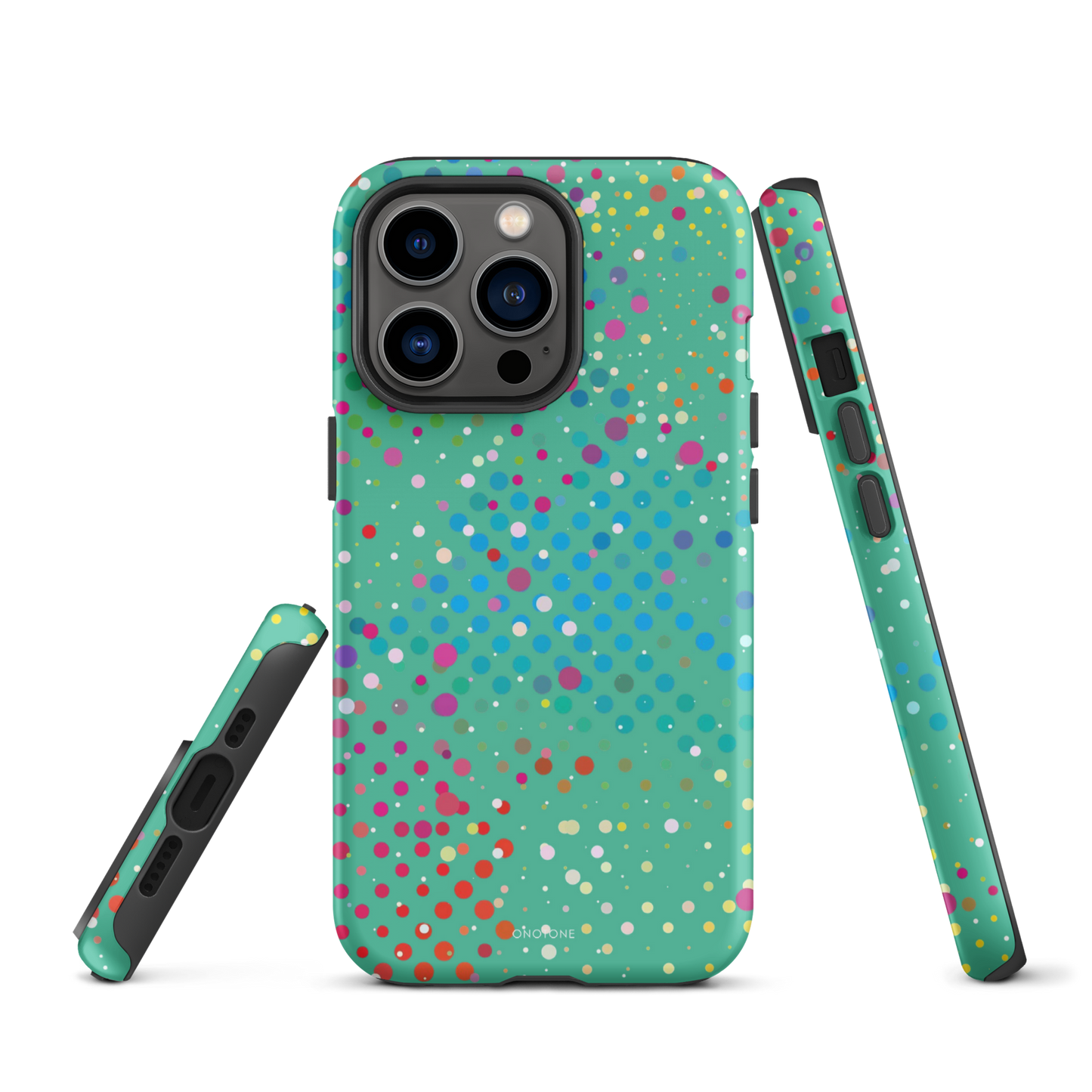 Pearl Aqua Polka Dot iPhone 13 Pro Max Case