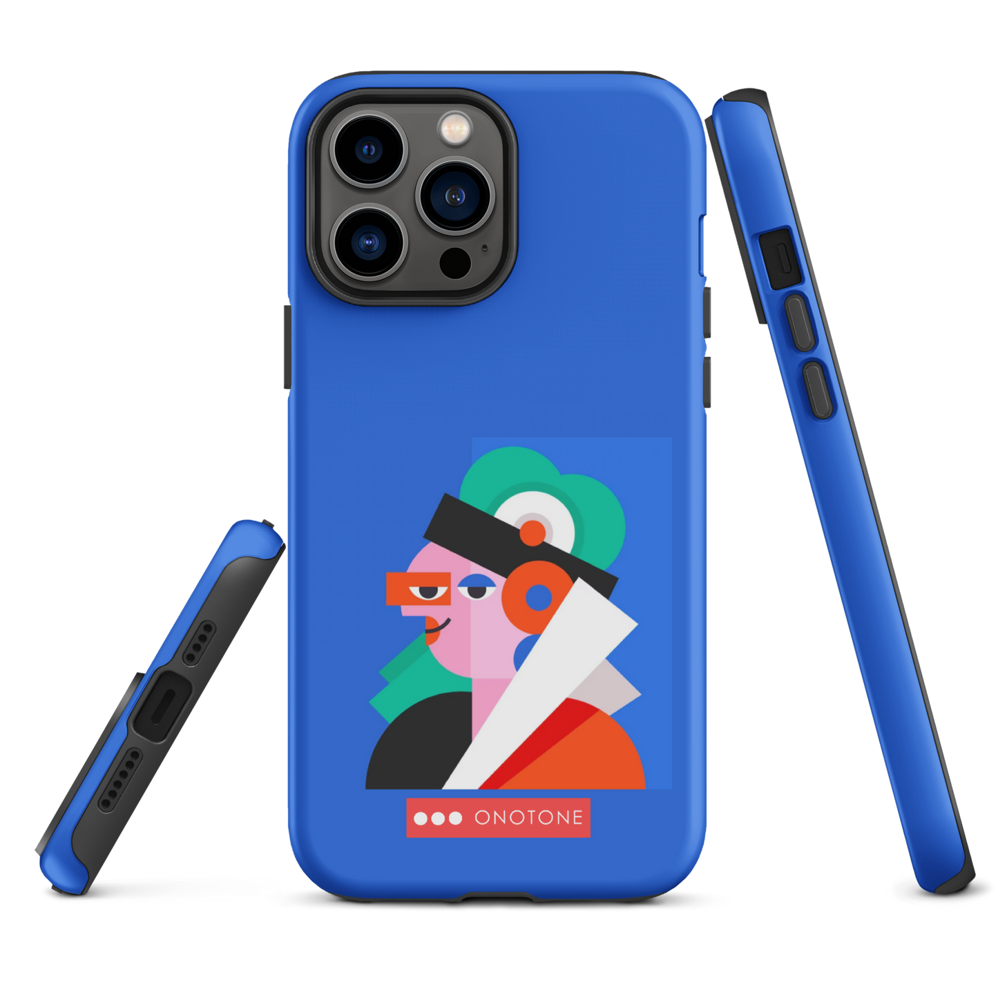 Dual Layer blue modern iPhone® Case